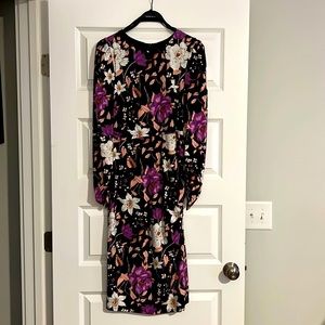 Dark purple floral Dress